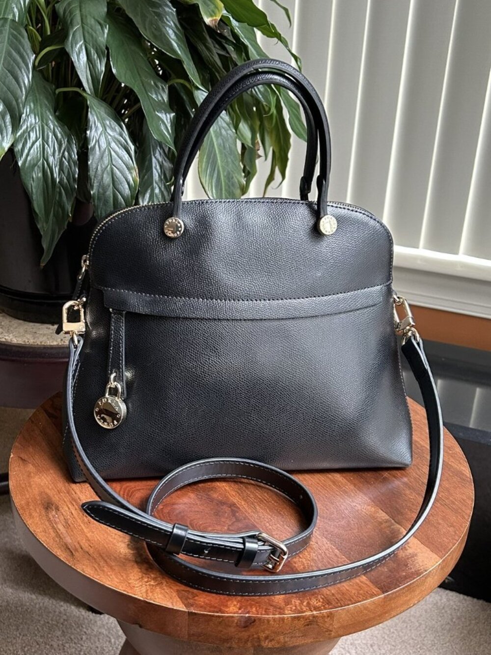 FURLA Piper Two-Way Shoulder Bag, Black
